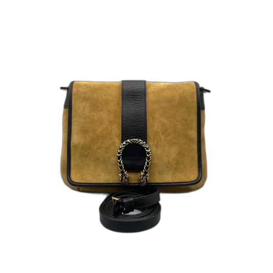 Gucci Suede Tiger Head Shoulder Bag