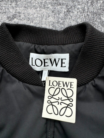 Loewe Black Puffer Jacket with Leather Tag
