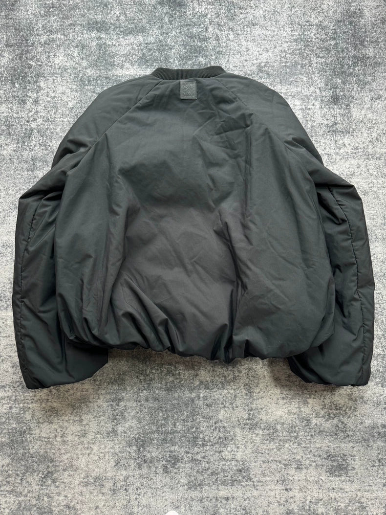 Loewe Black Puffer Jacket with Leather Tag