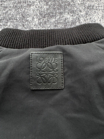 Loewe Black Puffer Jacket with Leather Tag
