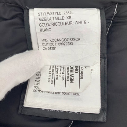 Canada Goose White Down Vest XS