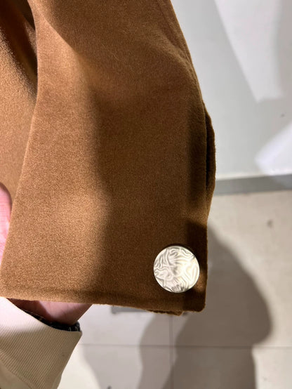 Vintage Givenchy Long Wool Coat with Fur Collar