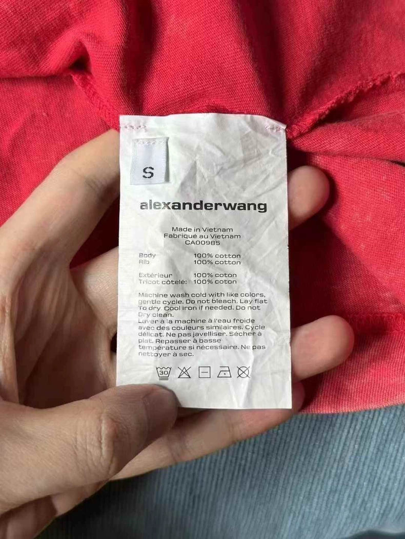 Alexander Wang Red Short Sleeve T-Shirt