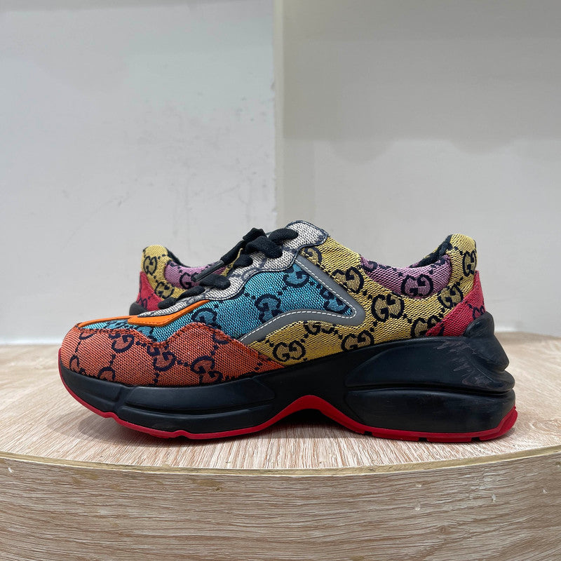 Gucci Rhyton Canvas Vintage Low-Top Sneakers 0079