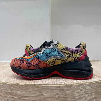 Gucci Rhyton Canvas Vintage Low-Top Sneakers 0079