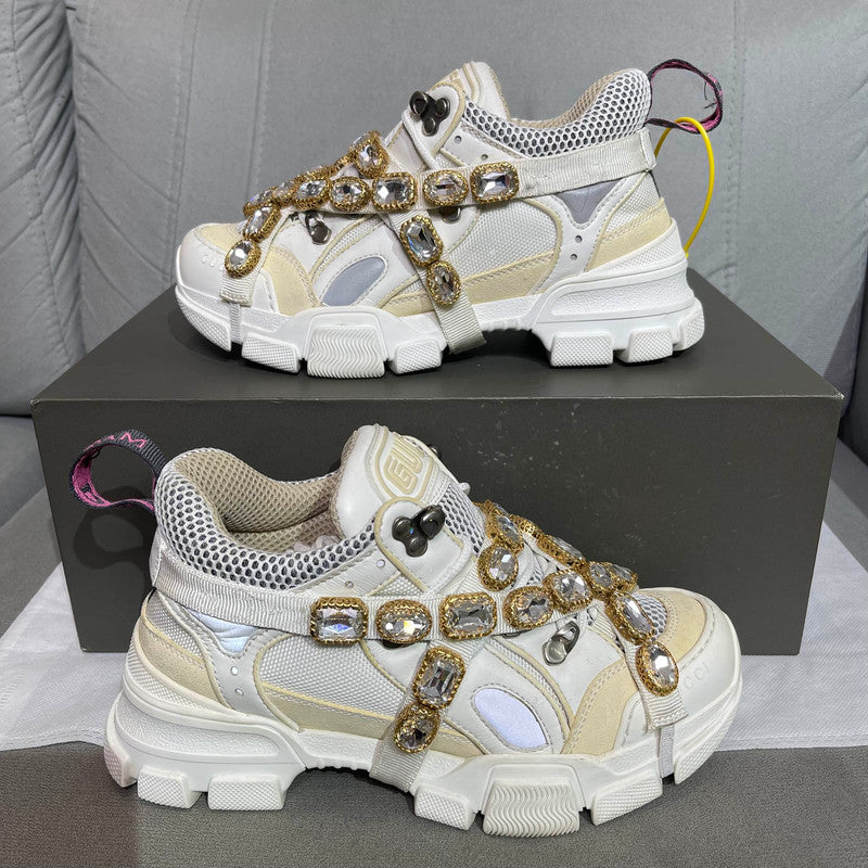 Gucci Flashtrek Strap Crystal Dad Shoes 0079