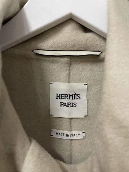 Hermes Cream Overcoat