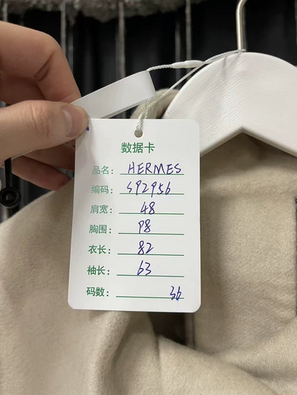 Hermes Cream Overcoat