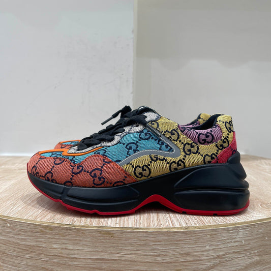 Gucci Rhyton Canvas Vintage Low-Top Sneakers 0079