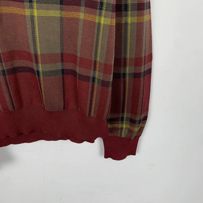 Hermes Color-Blocked V-Neck Knit Sweater