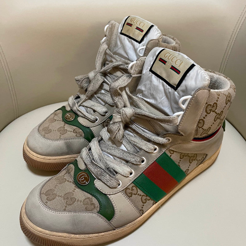 Gucci Screener Vintage Sneakers in Brown Leather 0079