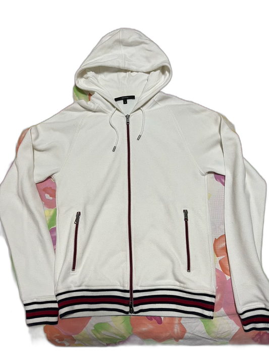 Gucci White Hoodie with Red Stripes