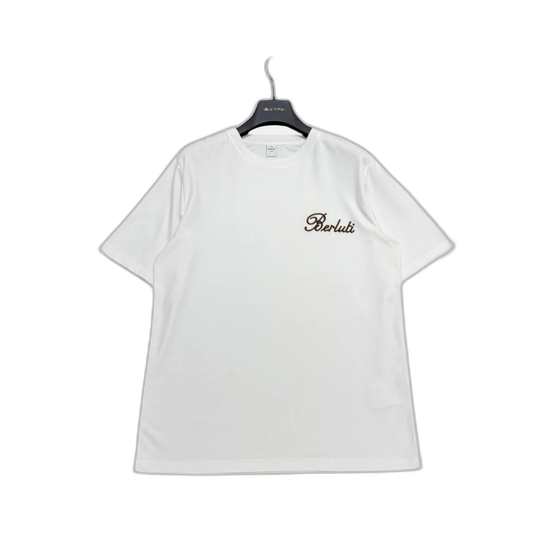 Berluti Logo Embroidered Short Sleeve T-Shirt-zp