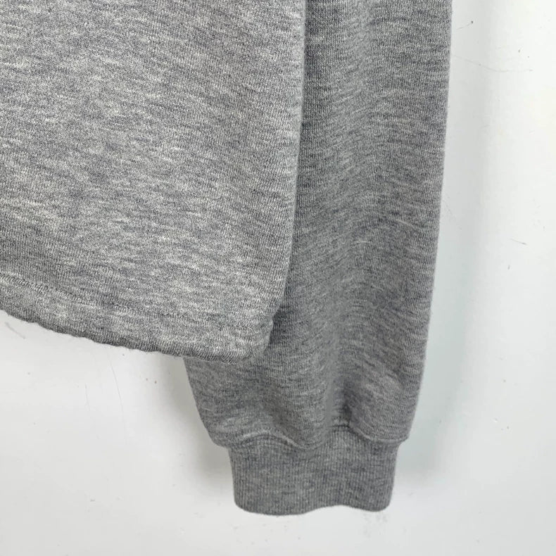 Celine Gray Logo Print Long Sleeve Sweatshirt