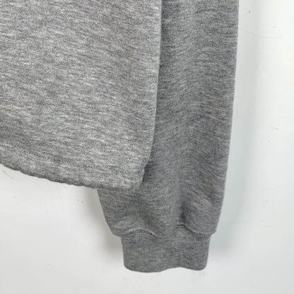 Celine Gray Logo Print Long Sleeve Sweatshirt
