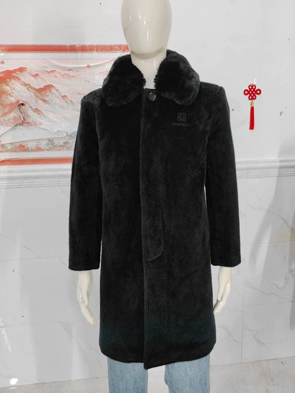 Givenchy Classic Black Fur Collar Coat