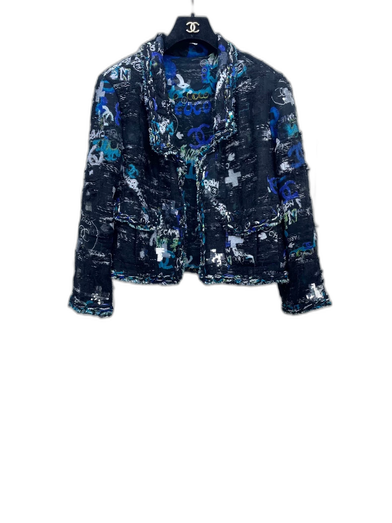 Chanel Sequin Graffiti Jacket