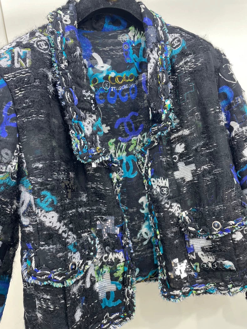 Chanel Sequin Graffiti Jacket
