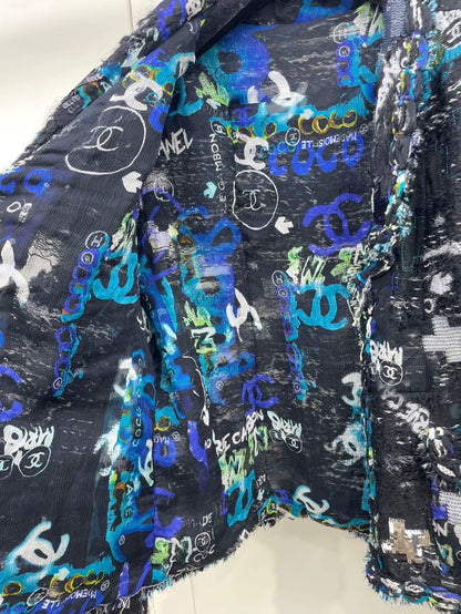 Chanel Sequin Graffiti Jacket