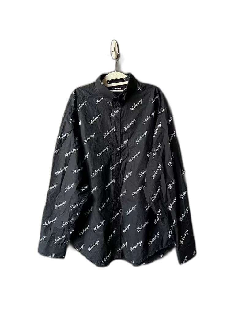 Balenciaga Full Logo Long Sleeve Shirt