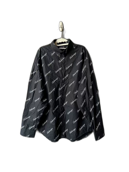 Balenciaga Full Logo Long Sleeve Shirt
