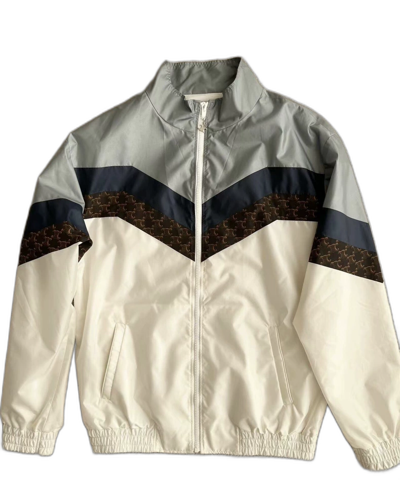 Celine Color Block Ice Blue Sports Jacket