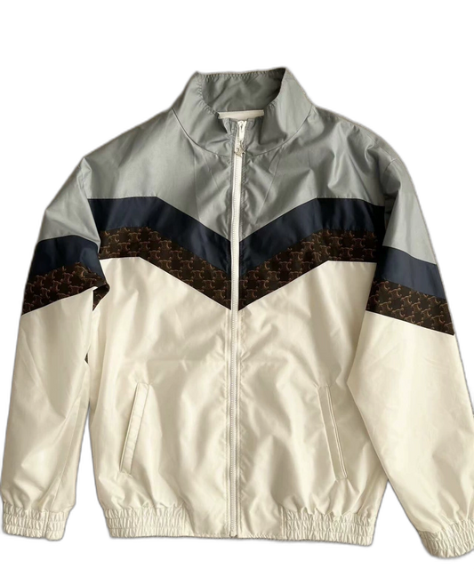 Celine Color Block Ice Blue Sports Jacket