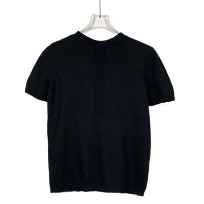 Celine Black Short Sleeve Knit Sweater