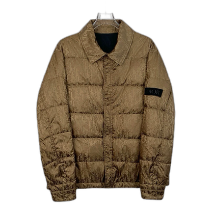 Dior Brown Logo Padded Collar Jacket