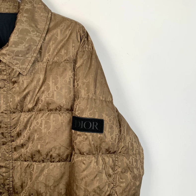 Dior Brown Logo Padded Collar Jacket