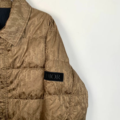 Dior Brown Logo Padded Collar Jacket