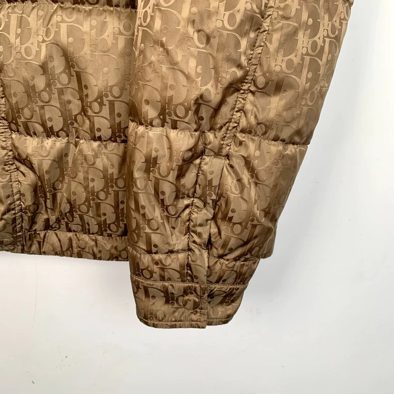 Dior Brown Logo Padded Collar Jacket