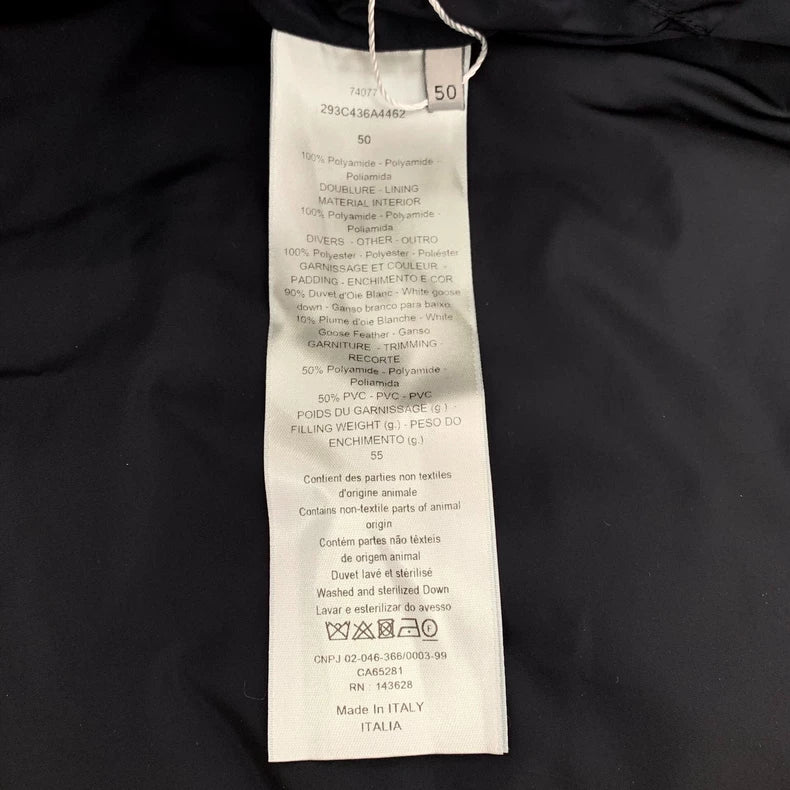 Dior Brown Logo Padded Collar Jacket