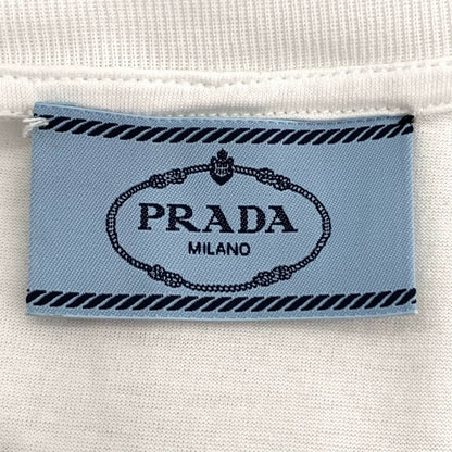 Prada Logo Flower Decor Short Sleeve Tee