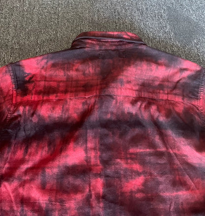 Amiri Red Tie-Dye Button-Up Shirt-yf