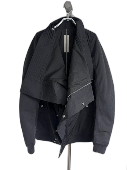 Rick Owens Black Zip Cotton Jacket Size S