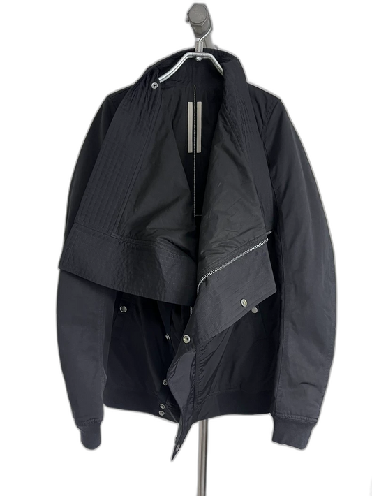 Rick Owens Black Zip Cotton Jacket Size S