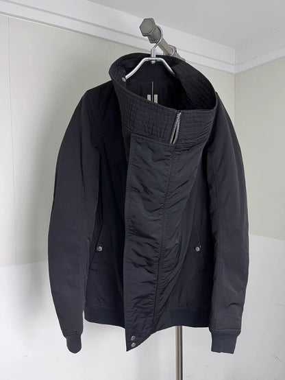 Rick Owens Black Zip Cotton Jacket Size S