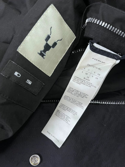Rick Owens Black Zip Cotton Jacket Size S