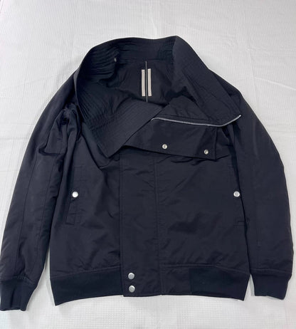 Rick Owens Black Zip Cotton Jacket Size S