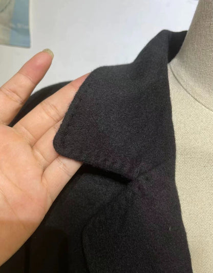 Vintage Dior Black Cashmere Wool Coat