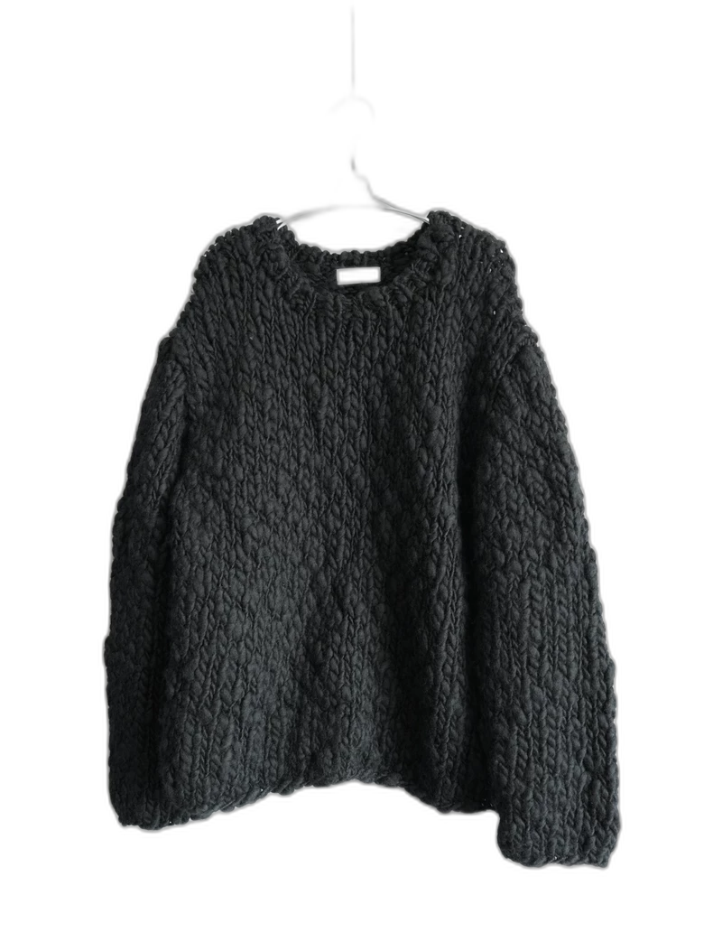 Thick Hand-knit Wool Sweater by Yohji Yamamoto