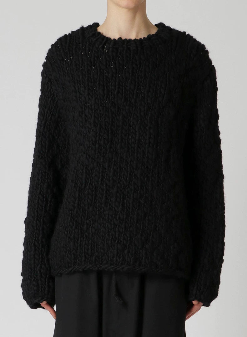 Thick Hand-knit Wool Sweater by Yohji Yamamoto