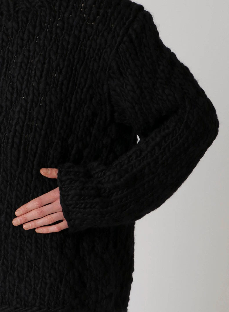 Thick Hand-knit Wool Sweater by Yohji Yamamoto