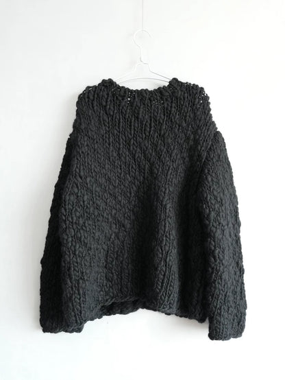 Thick Hand-knit Wool Sweater by Yohji Yamamoto