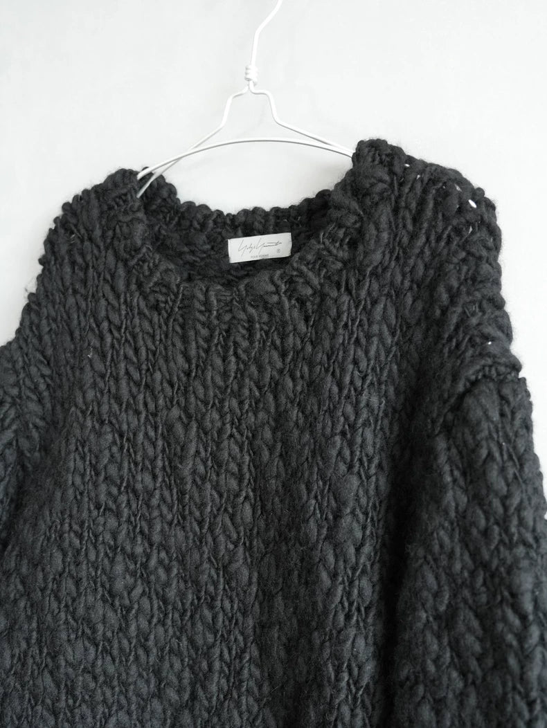 Thick Hand-knit Wool Sweater by Yohji Yamamoto
