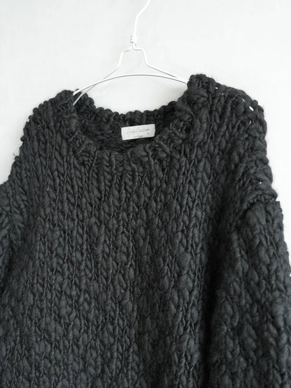 Thick Hand-knit Wool Sweater by Yohji Yamamoto