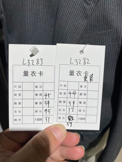 Dior Striped Gray Suit with Gold Buttons