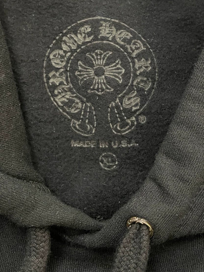 Chrome Hearts Black Hoodie with Brown Text