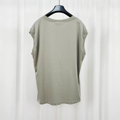 Miu Miu Embroidered Letter Sleeveless Top-yf